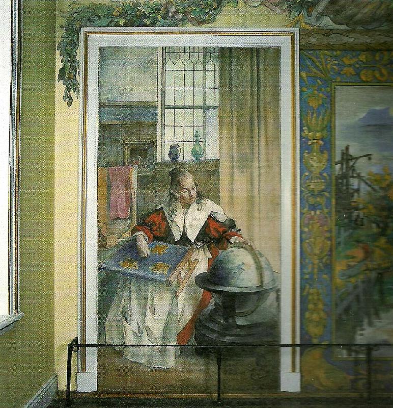 Carl Larsson gustaf ll adolfs eller trettioariga krigets tid Norge oil painting art